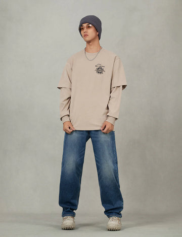 SASHIKO KAMON PRINTED LONG SLEEVE