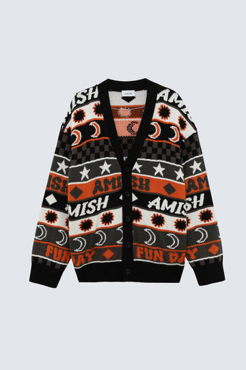 WOOL HYPNOTIC STRIPE CARDIGAN