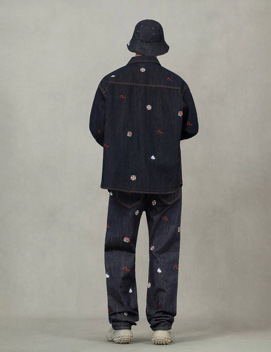 EMBROIDERY DENIM SHIRT JACKET