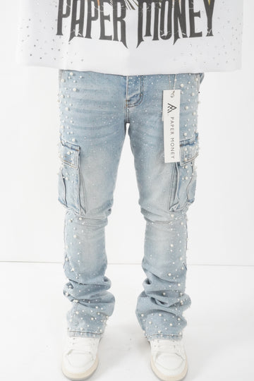 Pearl Crystal Blue Denim