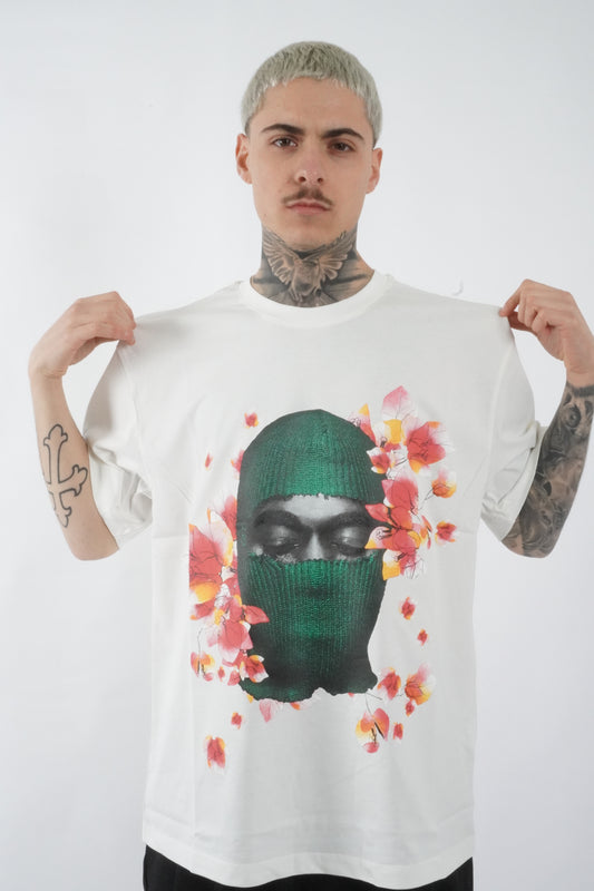 T-SHIRT MASK FLOWERS