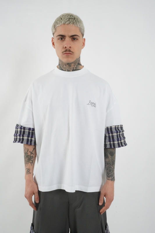 3D SLEEVE CUFF EMBROIDERY TEE