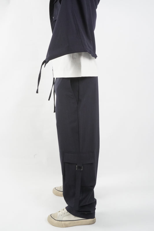 PANTALONE GESSATO LATERALI