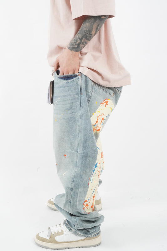 DAICOCK PRINTED JEANS