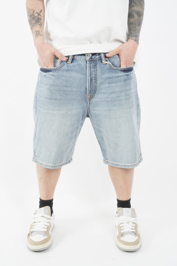 DAICOCK PRINTED DENIM SHORTS