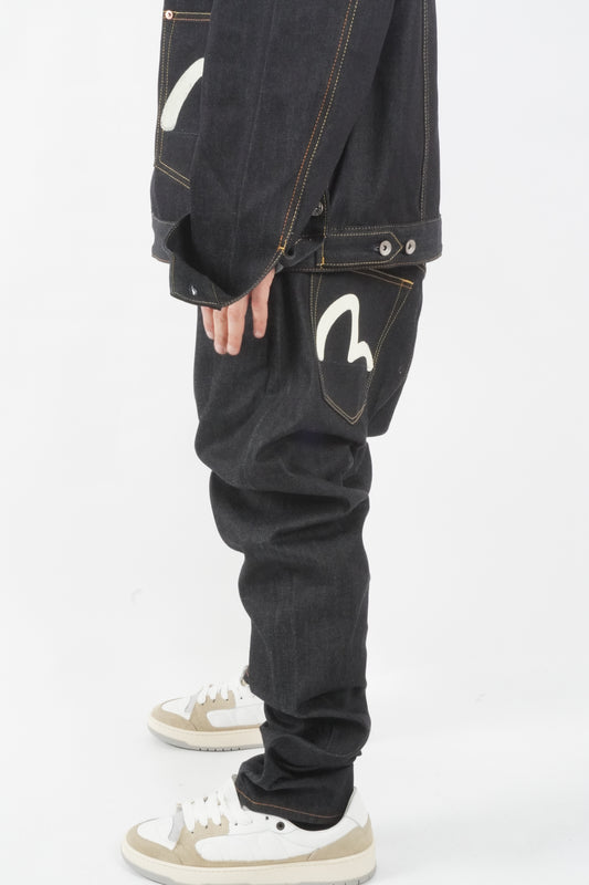 2017 ECRU SEAGULL PRINT JEANS