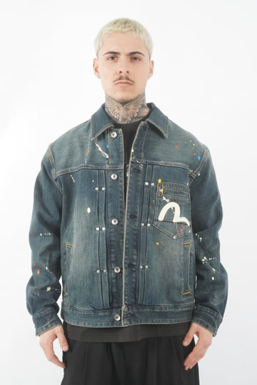 DAICOCK PRINTED DENIM JACKET SPLASH