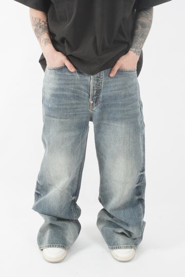 SEAGULL PRINTED POCKET FLARE JEANS