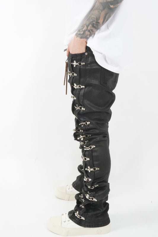 Obsidian Black Aviation Clasp Denim