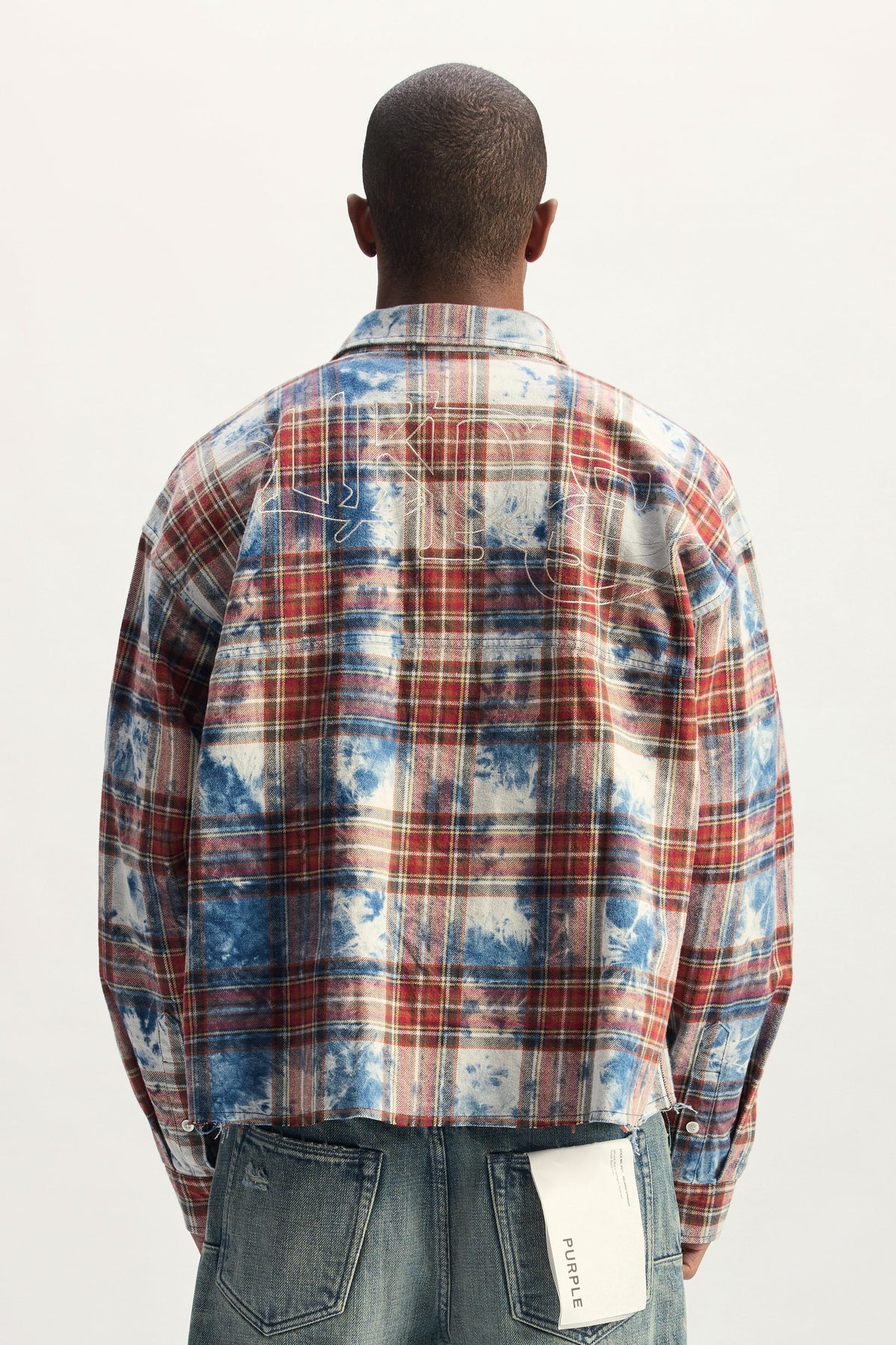 PLAID EMBELLISH ED SHIRT