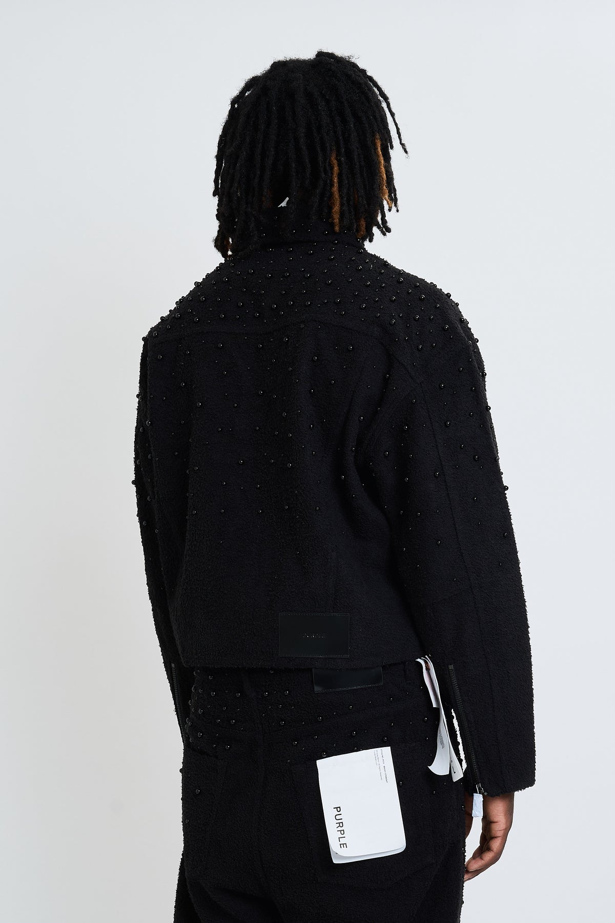 CROP TEXTURE D PEARL JACKET