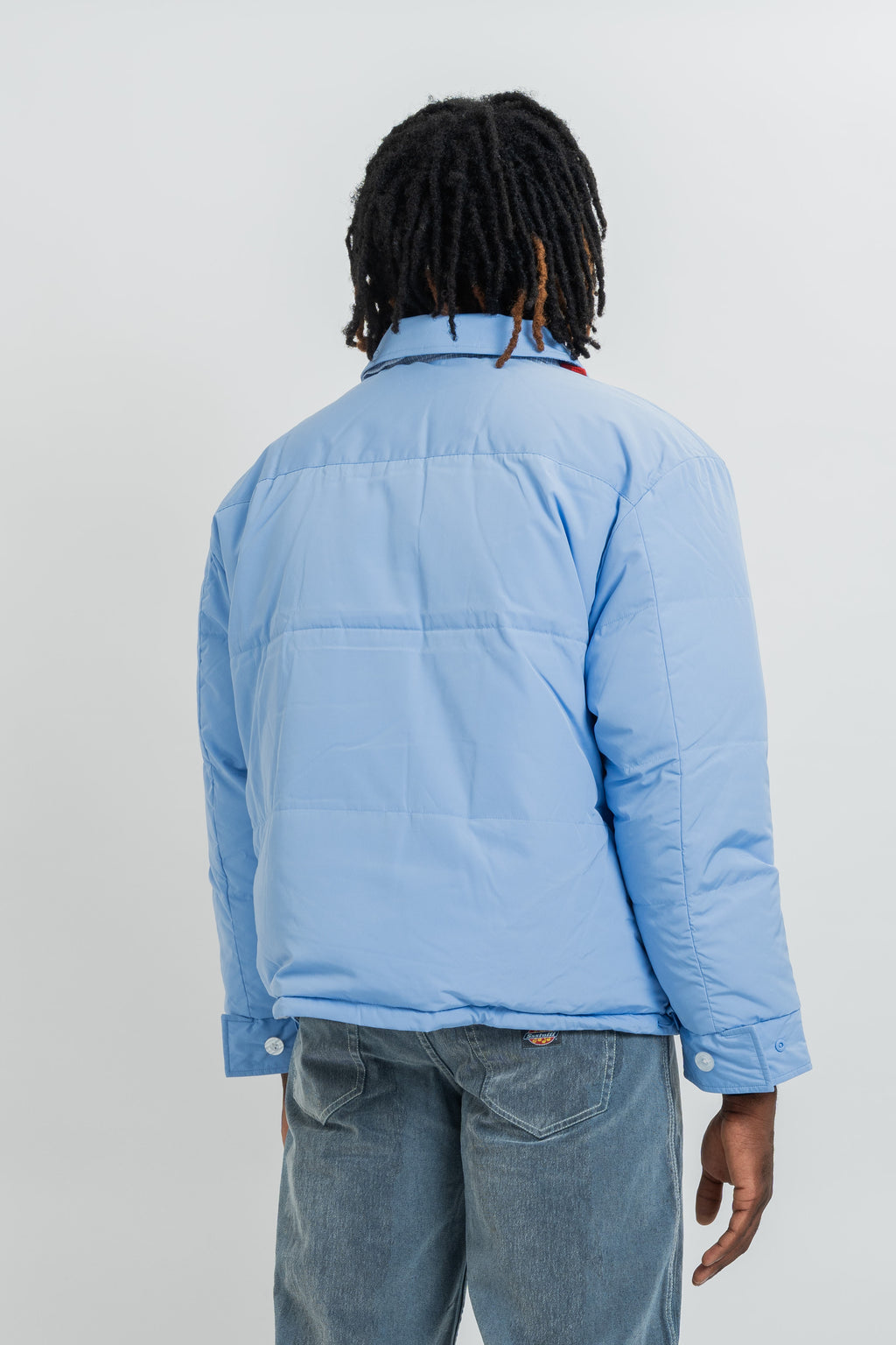 REVERSIBLE TIE SHIRT PUFFER