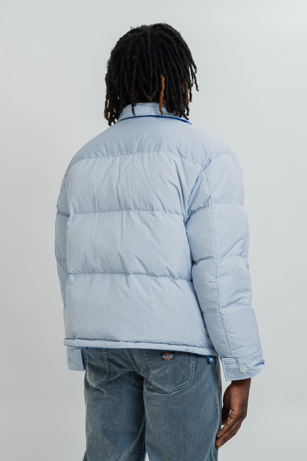 REVERSIBLE TIE SHIRT PUFFER